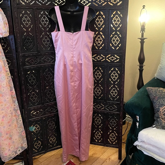 Vintage Pink Satin Column Dress - Picture 12 of 12